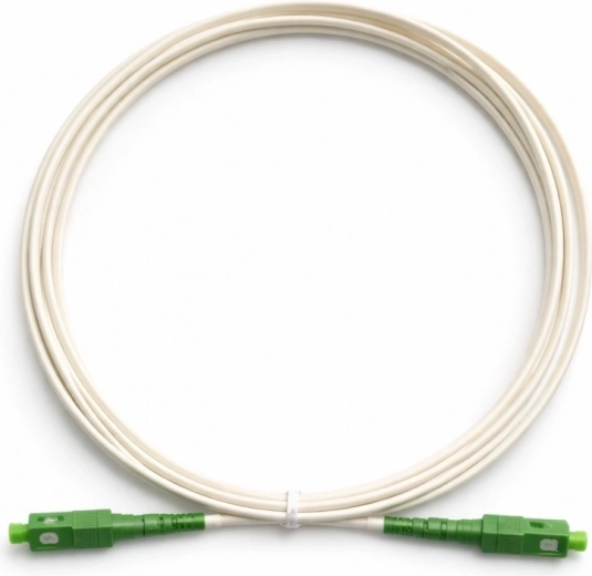Optický patchcord SC–SC APC 3 m biely