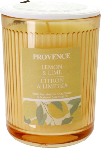 Sviečka v skle citrón a limetka žltá 230 g