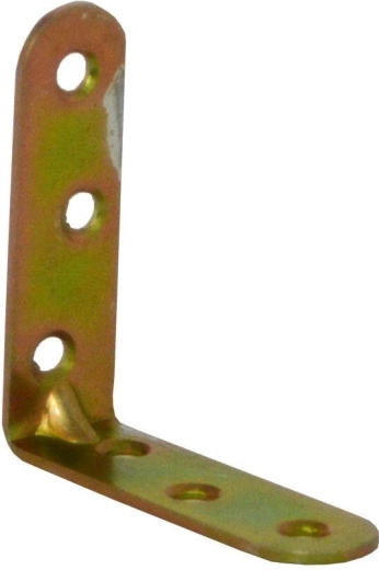 Montážny uholník s prelismi 60 × 18 × 2 mm, žltý pozink (15 ks)
