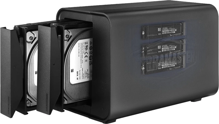TerraMaster D5 Hybrid 5pozíciová externá skrinka DAS pre SATA a M.2 NVMe