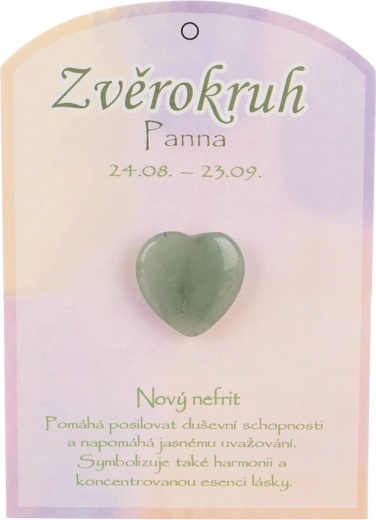 Nefritové srdce pre znamenie Panna