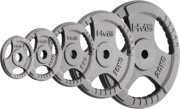Liatinový kotúč s úchopmi HMS Hammertone 5 kg, 30 mm