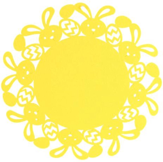 Plstené okrúhle prestieranie 33 cm – veľkonočný motív