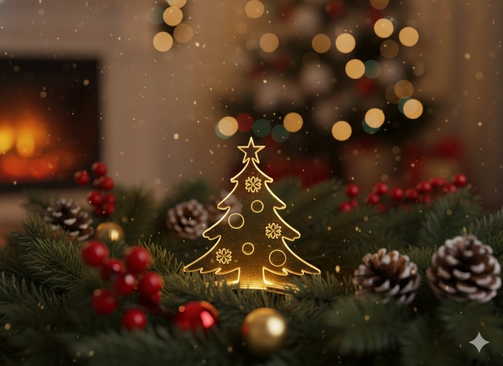 Sada 5 LED dekorácií s rôznymi úchytmi a diaľkovým ovládačom 10,5 cm