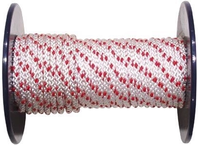 Pletené lano z polypropylénového vlákna 8 mm bez jadra, farebné, 100 m
