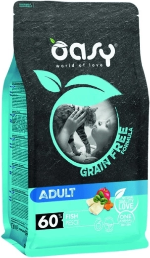 Oasy Grain Free Adult ryba 7,5 kg – bezobilninové krmivo pre dospelé mačky