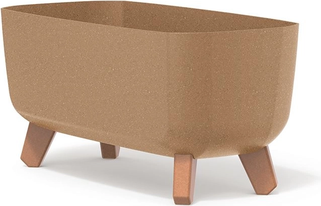 Obdĺžnikový kvetináč s nožičkami GRACIA CASE ECO WOOD 39 cm naturo