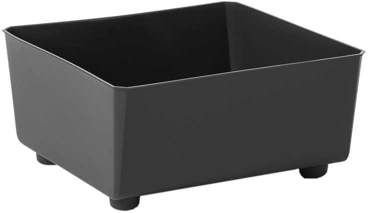 Kvetináč SAGA 285 × 285 mm čierny z recyklovaného plastu