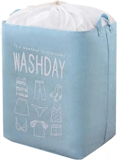 Bq66b kôš na bielizeň modrý