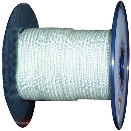 Pletená polyamidová šnúra bez jadra 3 mm, biela, 200 m