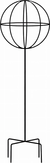 Kovová záhradná opora pre popínavé rastliny 50 × 10 cm – čierna