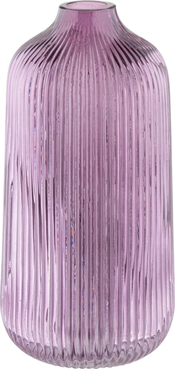Sklenená váza Color Box fialová 21 cm
