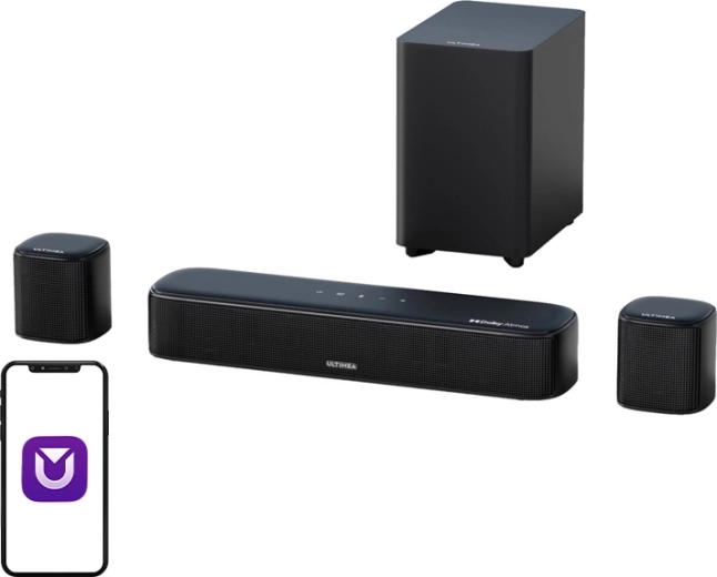 Ultimea Aura A50 Pro soundbar 5.1 s Dolby Atmos a subwooferom