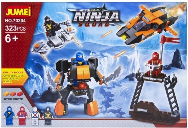 Stavebnica Jumei Ninja Squad 323 dielikov (ninja bojovníci) – 1 kus