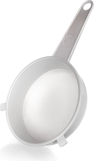 Kuchynské sitko s jemným sitom 16 cm, biele