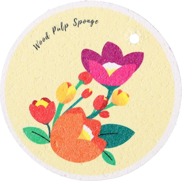 Prírodná špongia na riad - béžová, vzor II