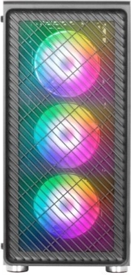 Počítačová skriňa MARS MC-F Black ATX so 4× ARGB ventilátormi