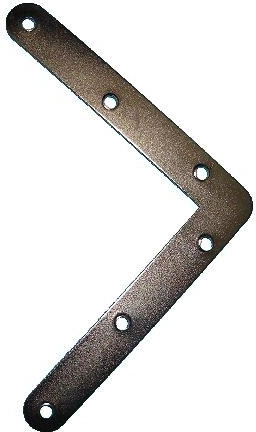Rohovník 120 × 120 mm biely pozinkovaný – balenie 20 ks