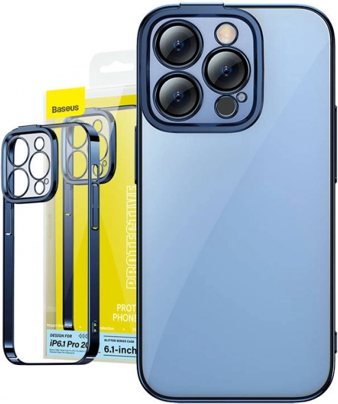 Púzdro Baseus Glitter a Tvrdené Sklo pre iPhone 14 Pro