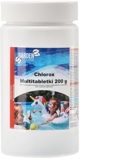 Chlórové multitablety CHLOROX 200 g, balenie 1 kg