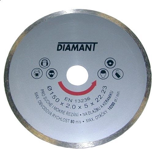 Diamantový kotúč 125 mm celoobvodový na mokré aj suché rezanie
