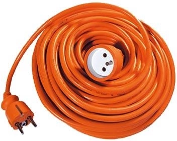 Predlžovací kábel 25 m, 1 zásuvka, oranžový