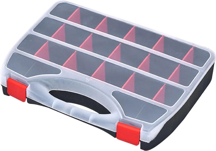 Plastový organizér Domino 360 × 268 × 66 mm s nastaviteľnými priehradkami