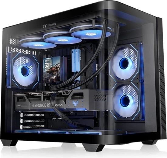 Skriňa Vision 330 CR ARGB TG čierna