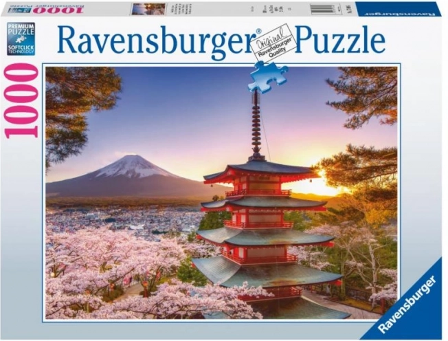 Ravensburger puzzle výhľad na Fudži a sakury 1000 dielikov