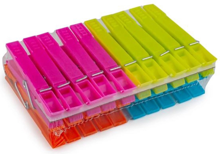 Plastové kolíčky na prádlo 20 ks, 4 farby