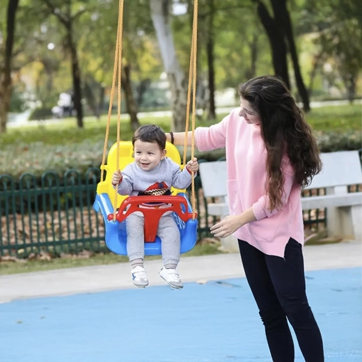 detská hojdačka 3v1 s vysokou opierkou a bezpečnostnou hrazdou