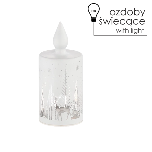 LED sviečka biela 7,5 × 17 cm