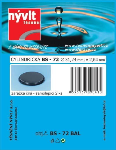 Samolepiaci číry valcový doraz 31,2 × 2,5 mm (2 ks)