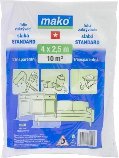 Zakrývacia fólia 4 × 2,5 m, 7 µm