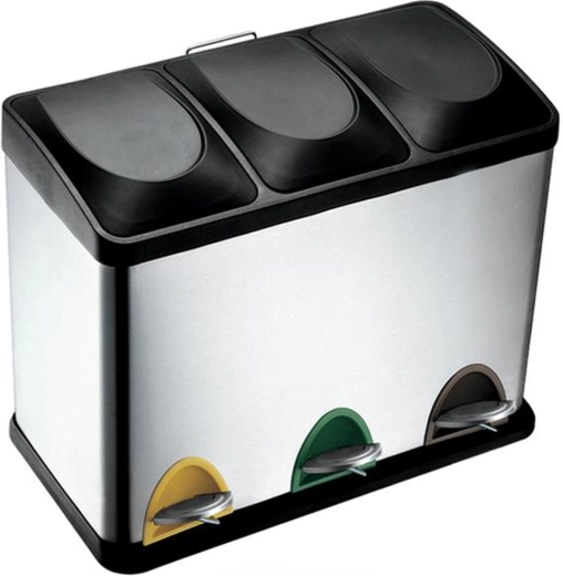 Nerezový kôš na triedený odpad 45 l