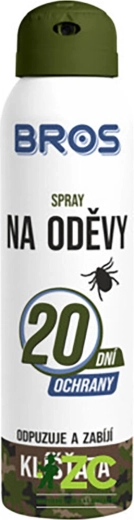 BROS sprej na odevy proti kliešťom 90 ml