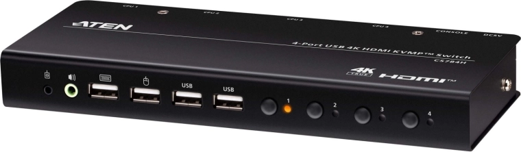 4-portový USB HDMI KVMP prepínač 4K