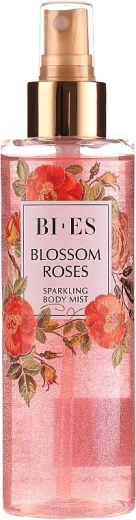 Telový sprej s trblietkami BI-ES Blossom Roses 200 ml