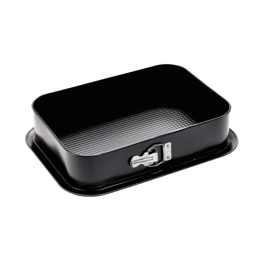 Obdĺžniková tortová forma s odnímateľným okrajom 34 × 24 cm, čierna