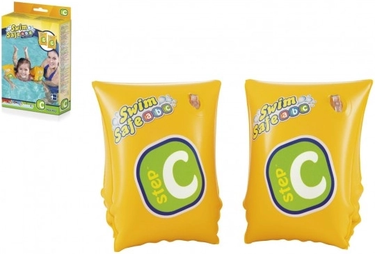 Nafukovacie rukávniky Swim Safe žlté, 2 komory 25x15 cm v krabičke 12x19,5 cm pre deti 3–6 rokov
