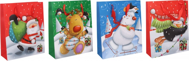 Darčeková taška S vianočná 17,5 × 23,5 × 8 cm