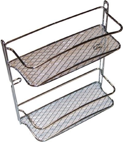 Kúpeľňová polička STAR, 2 poschodia, chróm, 23 × 10 × 26 cm