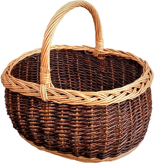 Veľký prútený lakovaný košík do auta 45 × 35 × 40 cm