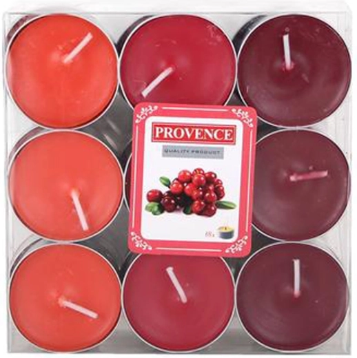 Čajové sviečky Provence brusnica 18 ks