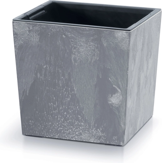 Kvetináč URBI Square Low s betónovým efektom, vložka 24 cm, marengo
