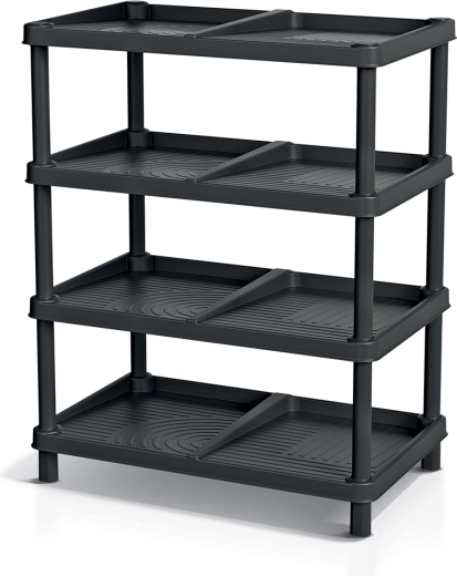 Stojan na topánky TASSY RACK recyklovaná čierna