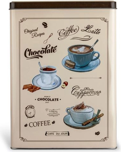 Plechová dóza Café du Jour obdĺžniková 18 × 10 × 25 cm