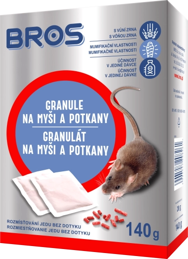 Bros granulát na myši a potkany 140 g