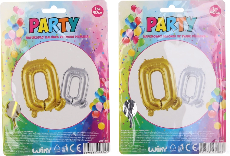Nafukovací balónik v tvare písmena Q