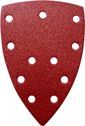 Brúsny výsek 100 × 150 × 150 mm, zrnitost 120, 11 otvorov, suchý zips (5 ks)